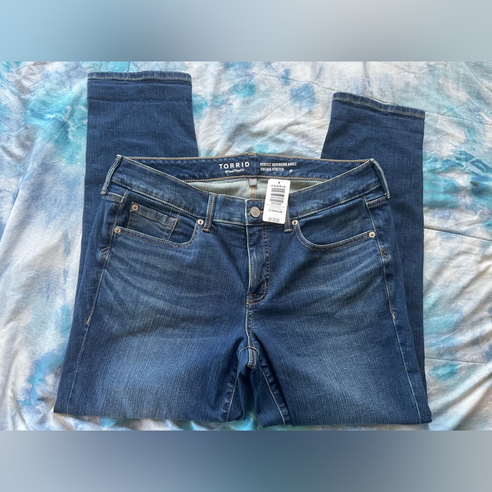 Torrid Dark Blue Boot Cut Jeans